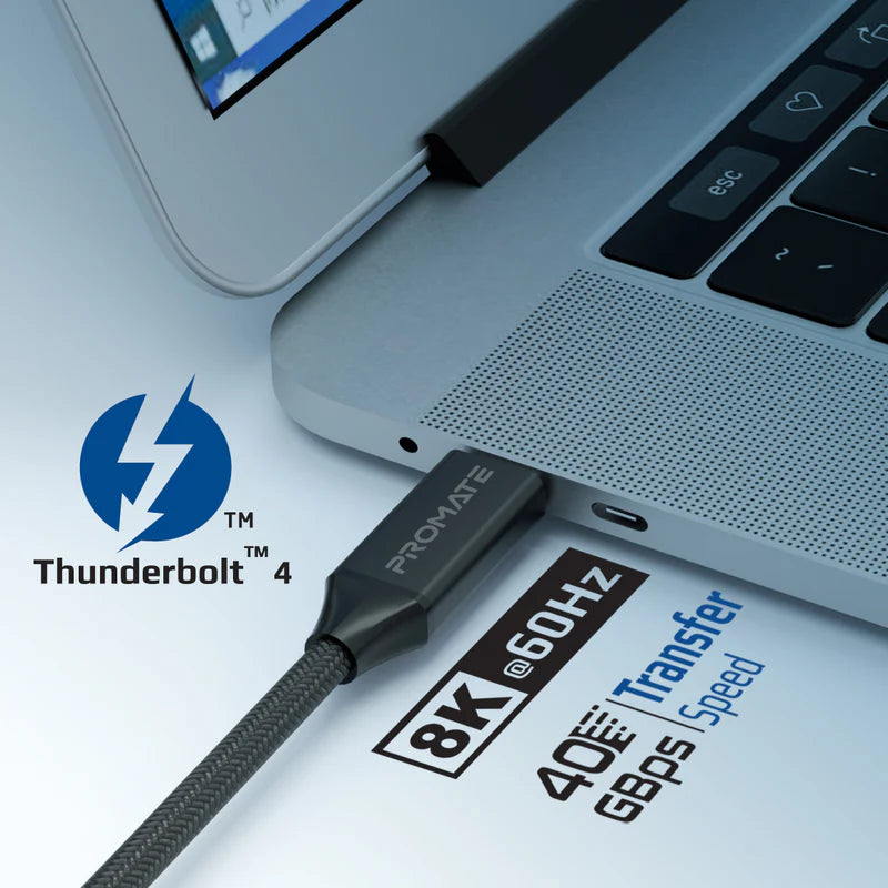 Promate 40Gbps Superspeed Usb4 Cable 200Cm