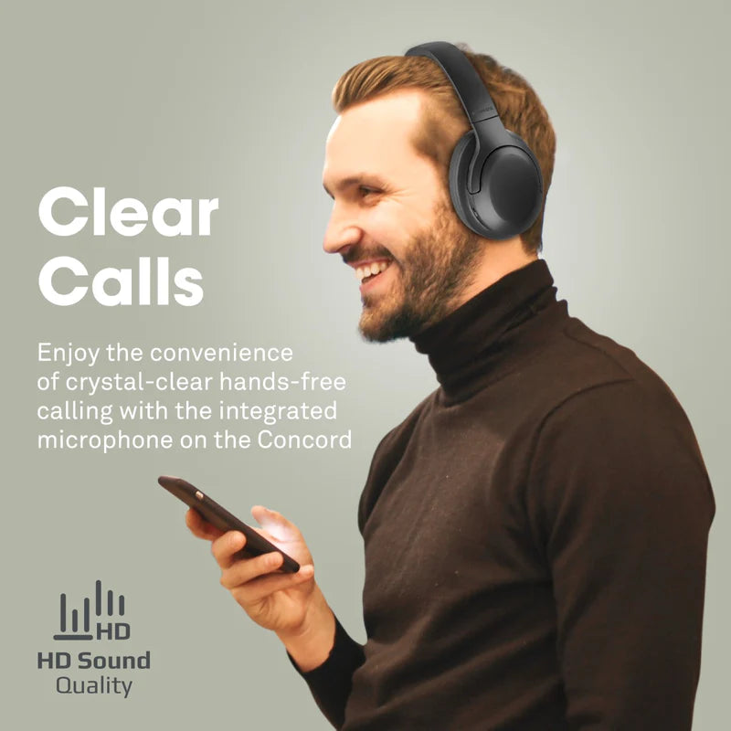 Promate Anc High-Fidelity Stereo Wireless Headphones, Black