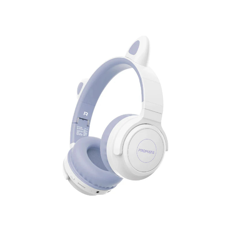 Promate Kidsafe Kawaii Style Wireless Kids Headset, Lilac