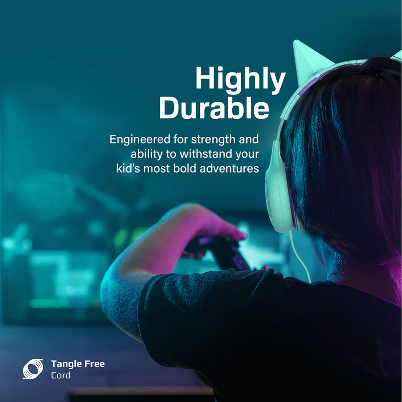 Promate Over-Ear Hi-Definition Safeaudio™ Wired Headset, Emerald