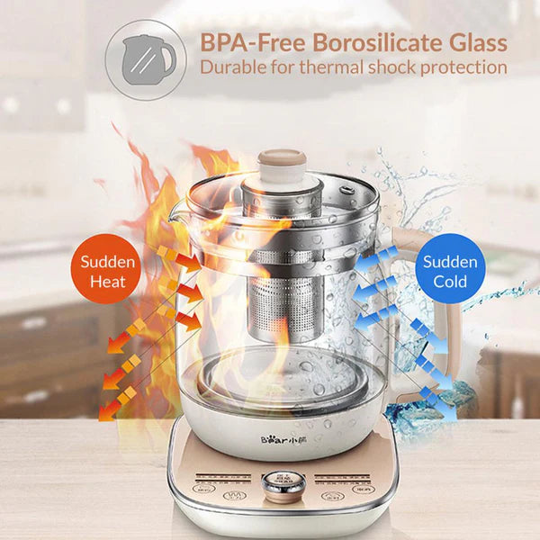 Bear Electric Health Multi-Function Kettle 20 Press Function, 1.5L