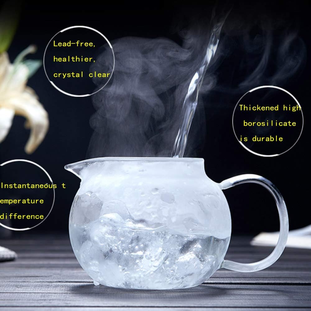 950ml Heat-Resistant Glass Teapot With Ss Infuser and Lid, Stove Top Safe