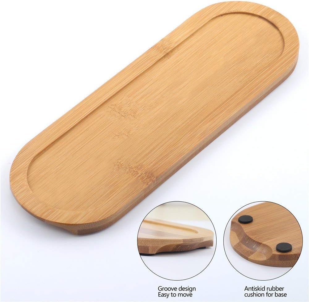 3 Pieces, 5.8 Oz White Porcelain Condiment Jar With Lids, Wooden Tray Pottery Cruet Pot