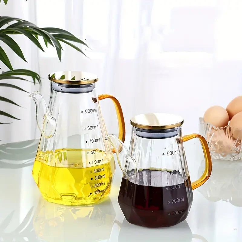 Diamond Shape Oil Dispenser Bottle For Kitchen - 700ML