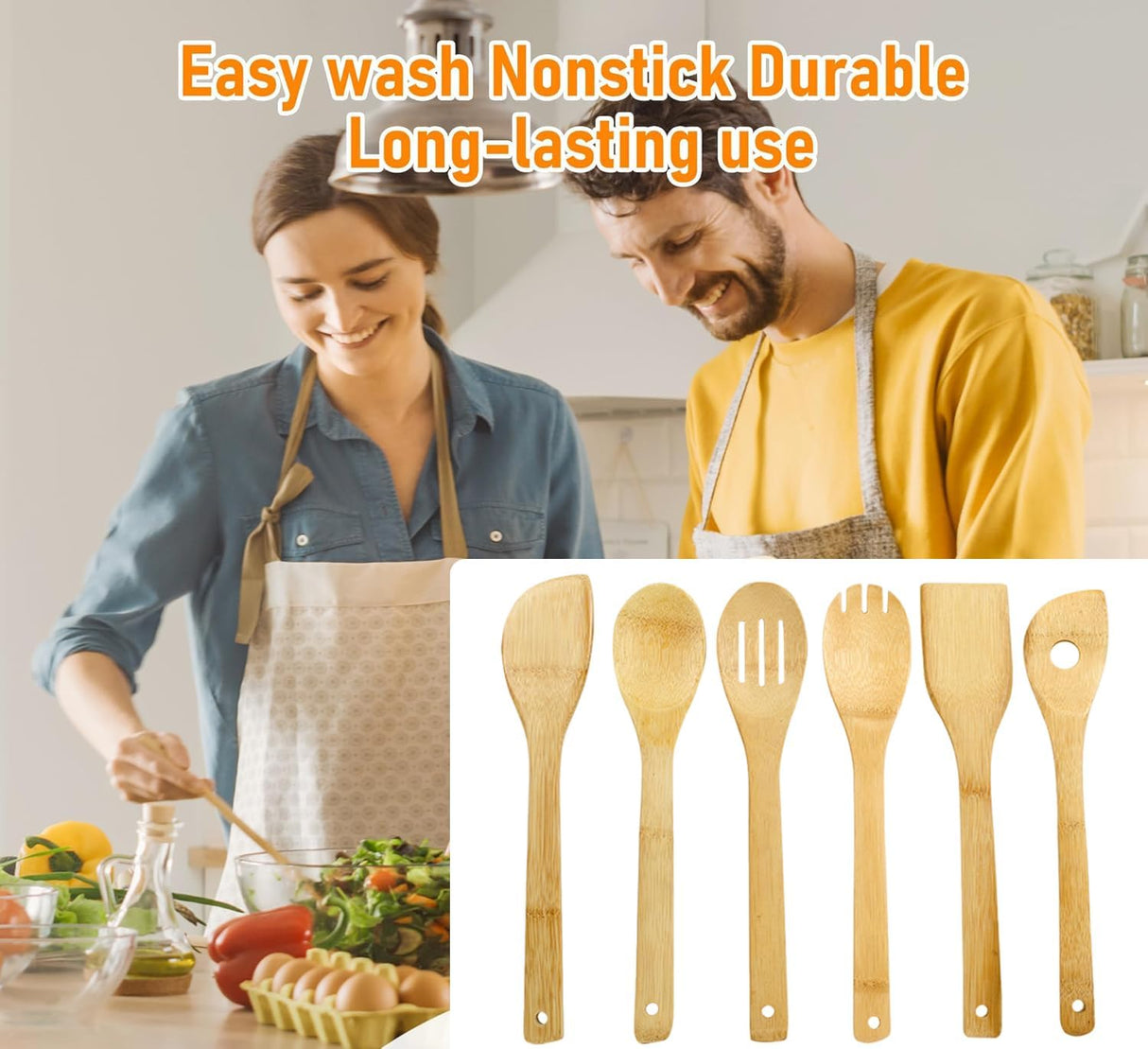 Kitchen Universal Bamboo 6 Pieces, 12-Inch