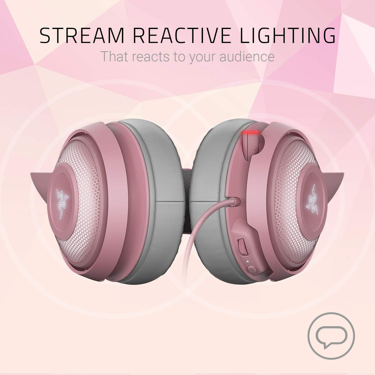 Razer Kraken Kitty Chroma Usb Gaming Headset, Pink