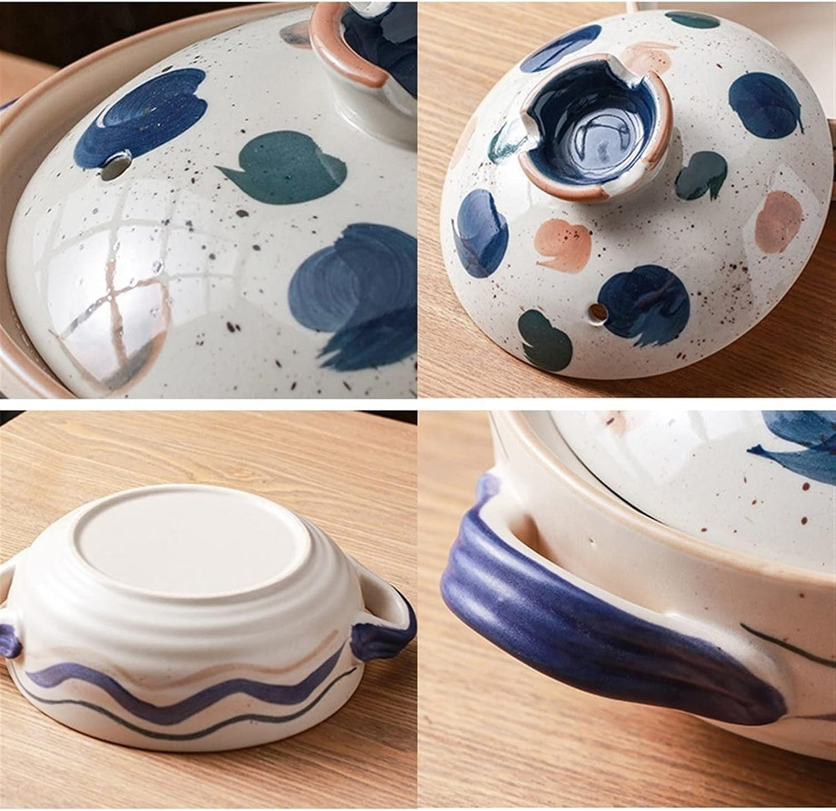 Handmade Clay Pot Wavy