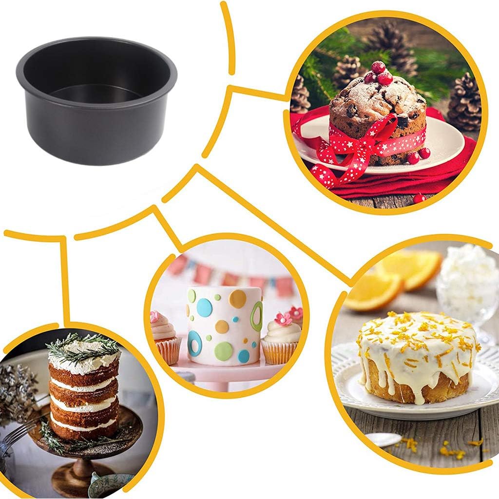 Aluminum 4-Inch Round Cake Pan (Black)