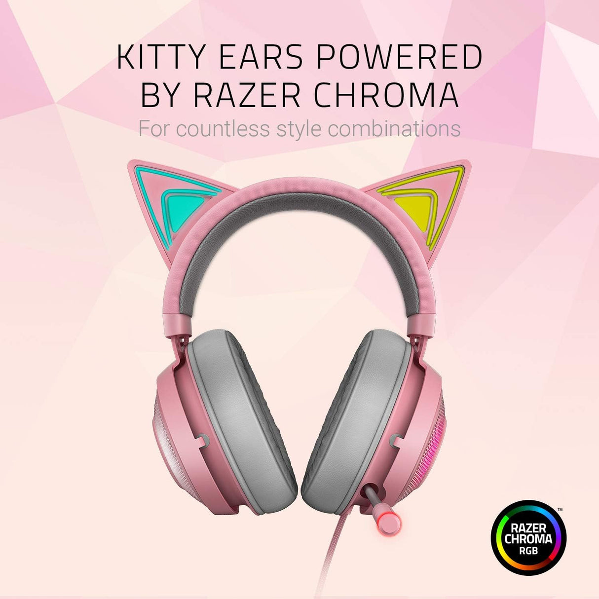 Razer Kraken Kitty Chroma Usb Gaming Headset, Pink