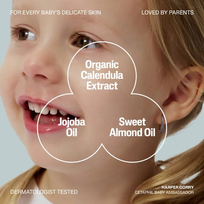 Cetaphil Baby Moisturising Baby Oil With Organic Calendula For Baby's Delicate Skin 200ML