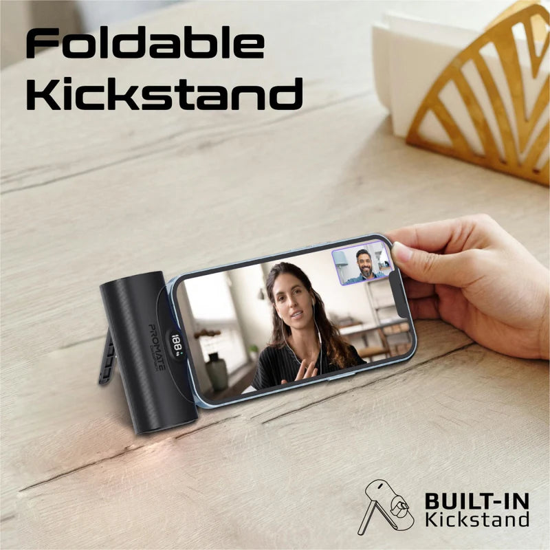 Promate 4-Piece 5000Mah Ultra-Compact Fast Charging Power Bank Kit (20W, Built-In Usb-C and Lightning Connectors)