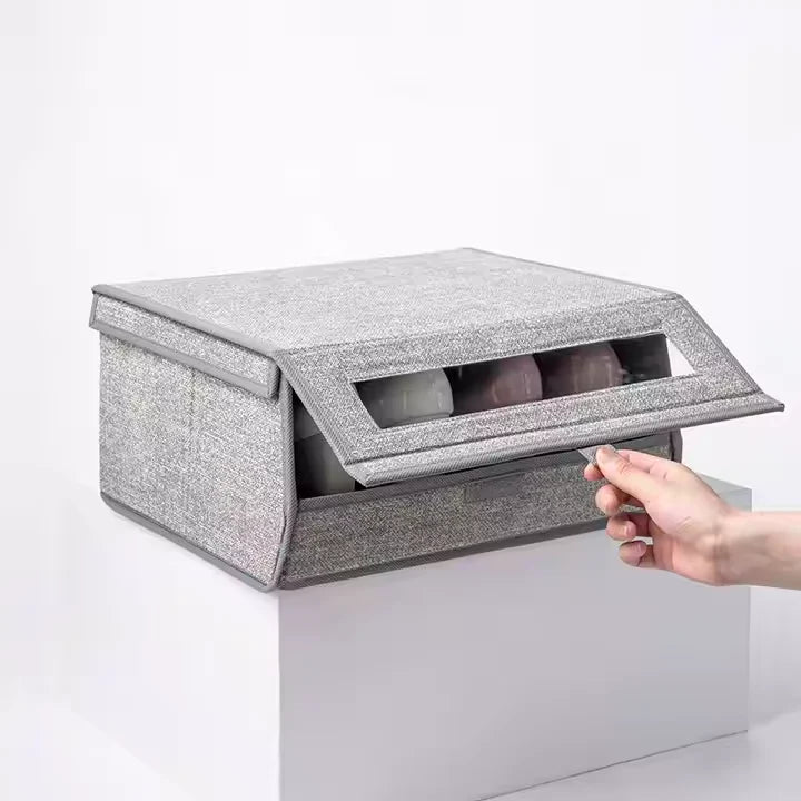 Transparent Window Flip Storage Box