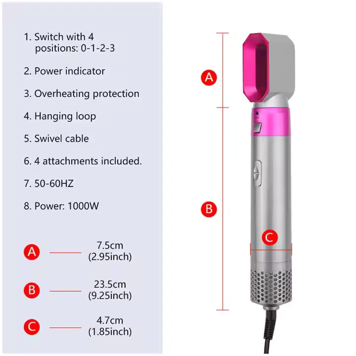 Five In One Hairdryer Comb