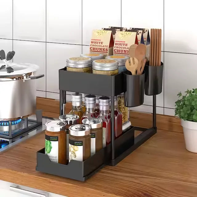 Pull Style Seasoning Storage Rack