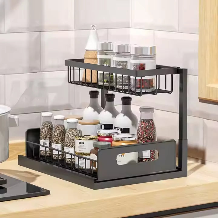 L-Shaped Kitchen Pulling Stand