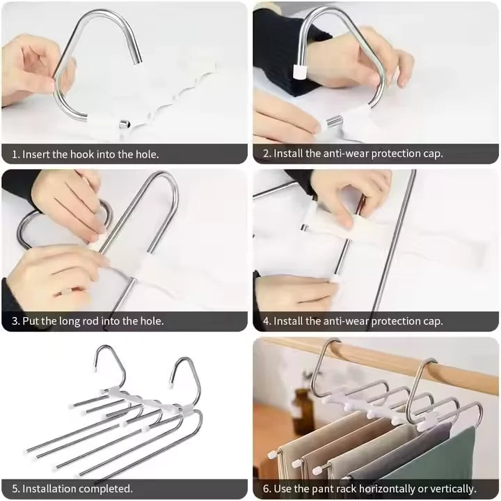 5-Layer U-Shaped Standard Storage Pants Rack