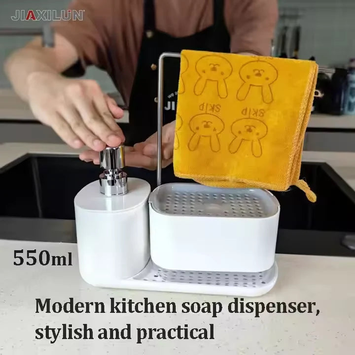 Japanese Kitchen Storage Rack Manual Pressing Soap Box 1884