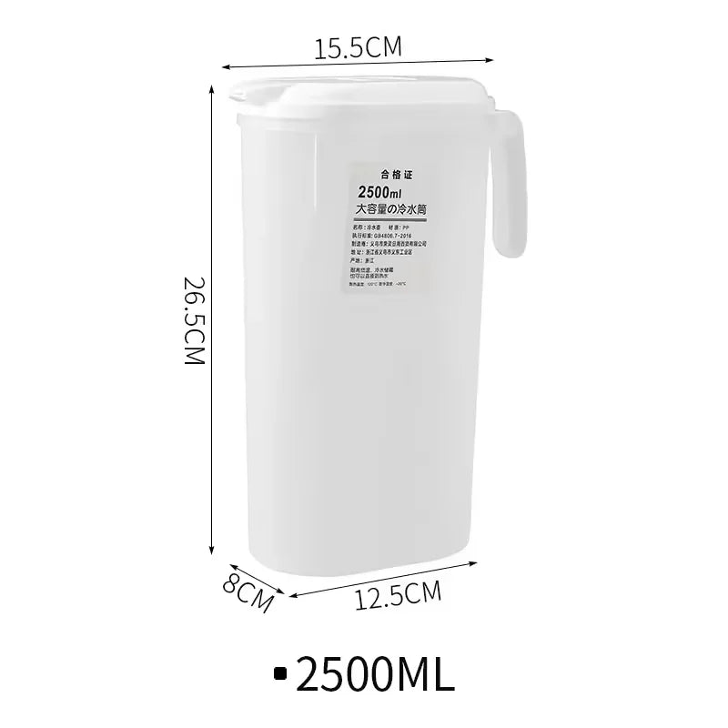 High Temperature Resistant Large Capacity Plastic Water Bottle 2500ML