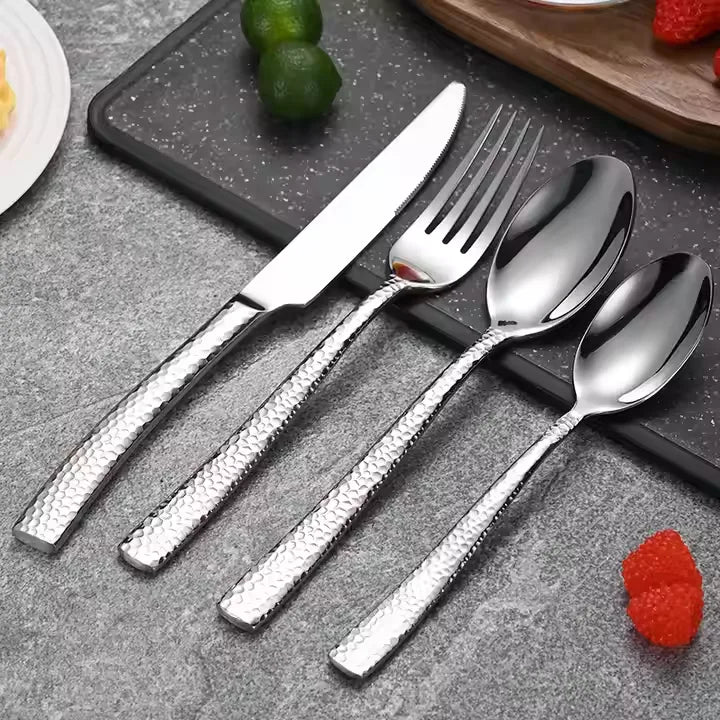 430 Stainless Steel German Western Tableware Knife, Fork, Spoon