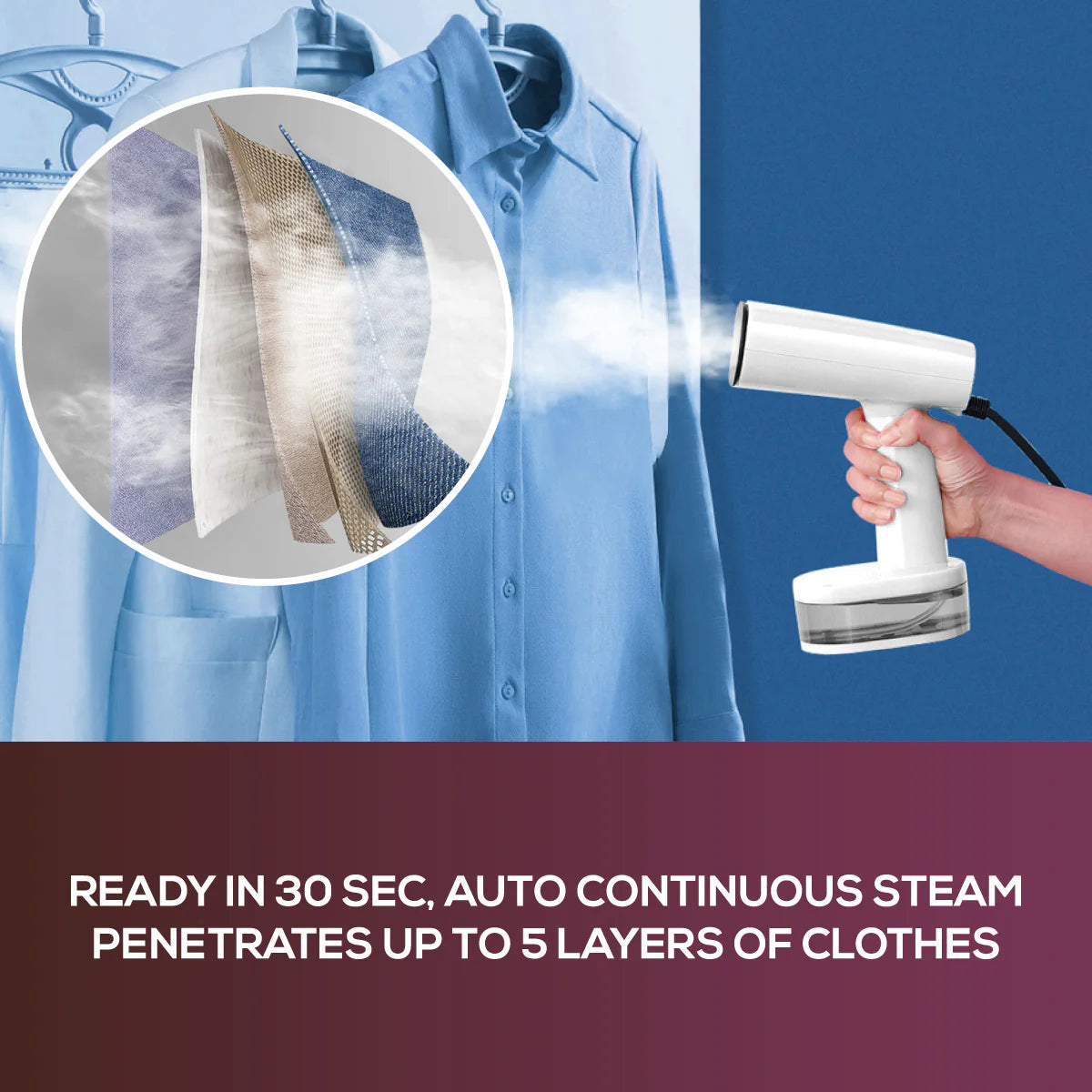 PowerPac Portable Garment Steamer, 1640W