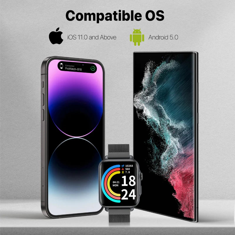 Promate Superfit™ Smartwatch With Handsfree Support, Graphite