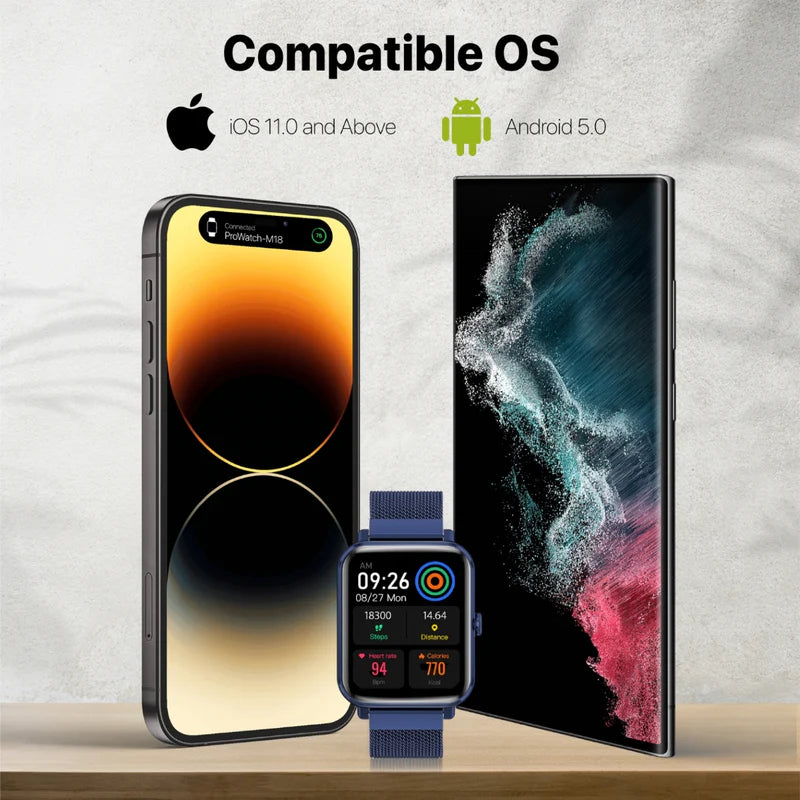 Promate Superfit™ Smartwatch With Media Storage, Blue