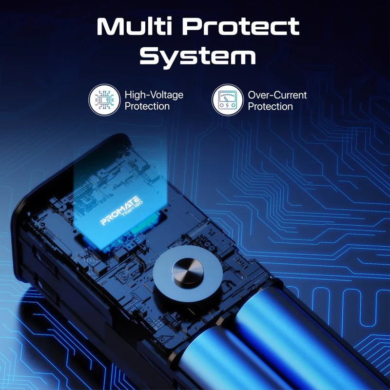 Promate 27600Mah Ultra-Compact 160W Multi-Port Pd 3.1 Power Bank With Tft Lcd Screen