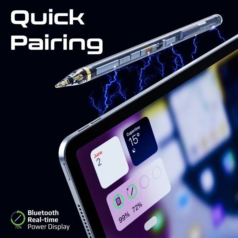 Promate Transparent Precision Active Stylus Pen With Palm Rejection