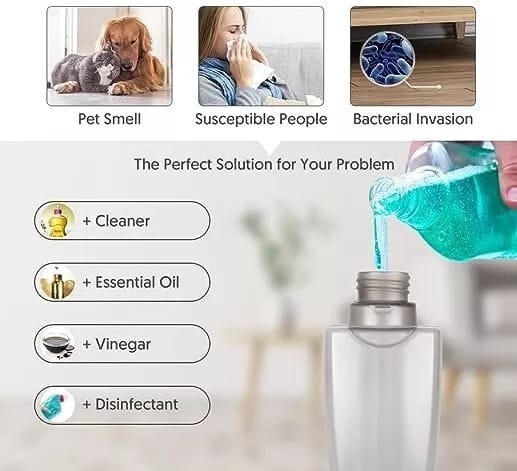 Microfiber Spray Mop For Floor Cleaning, Dry Wet Wood Floor Mop With 3 Pcs Washable Pads