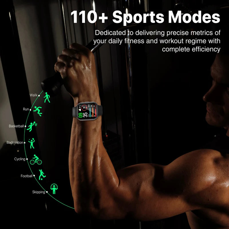 Promate 2.0" Activlife™ Smartwatch With Bt Calling, Black