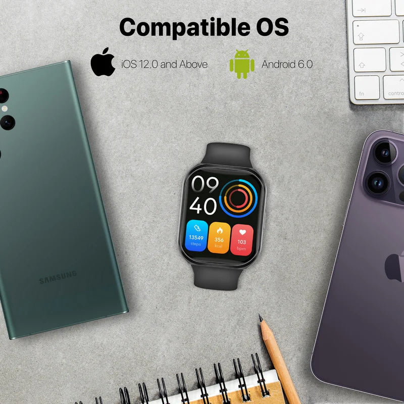 Promate 2.0" Activlife™ Smartwatch With Bt Calling, Black