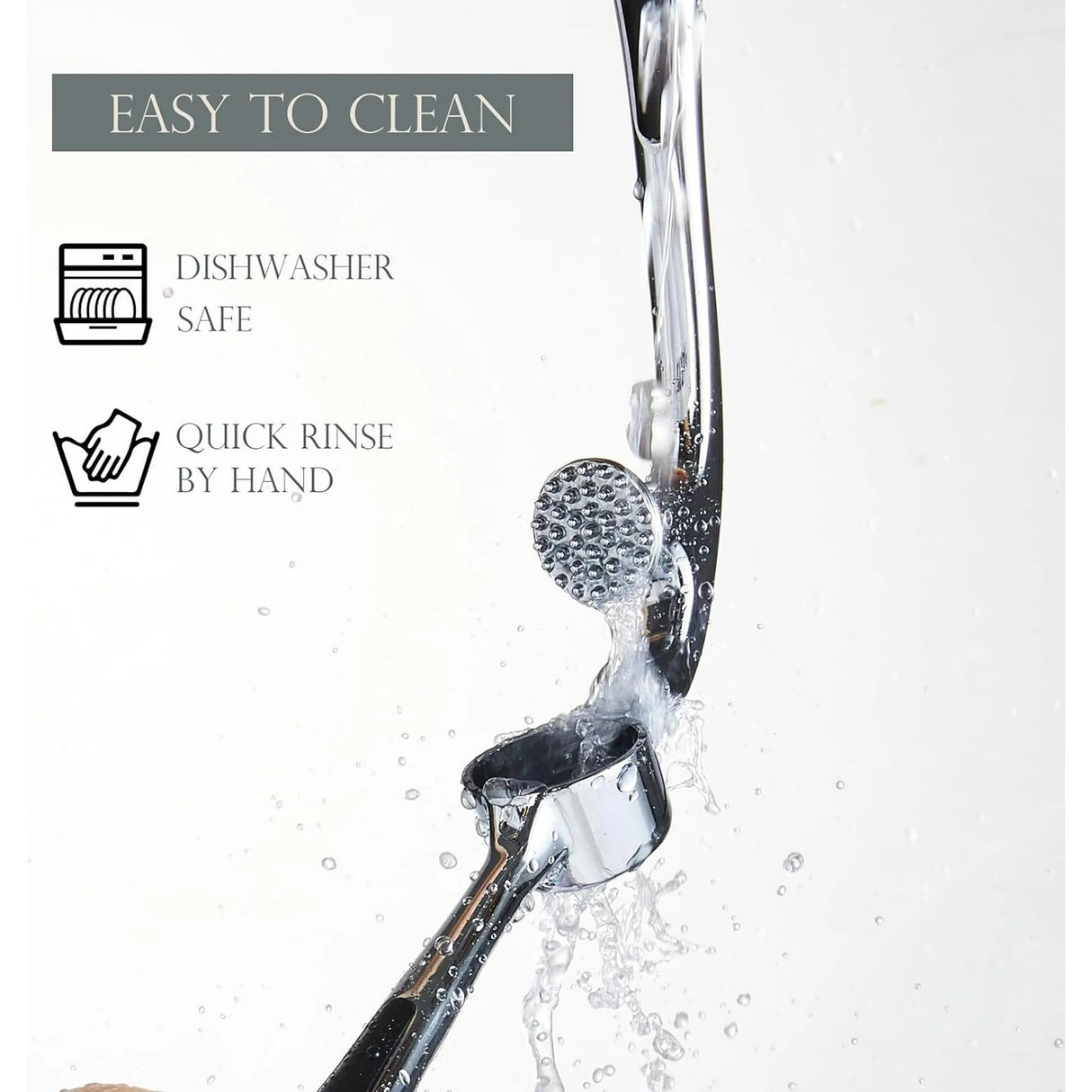 Premium Garlic Press - Gloss Silver