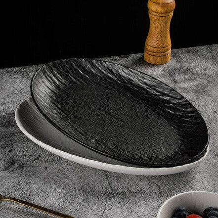 10 Inch Tree Pattern Dan Shaped Fish Plate