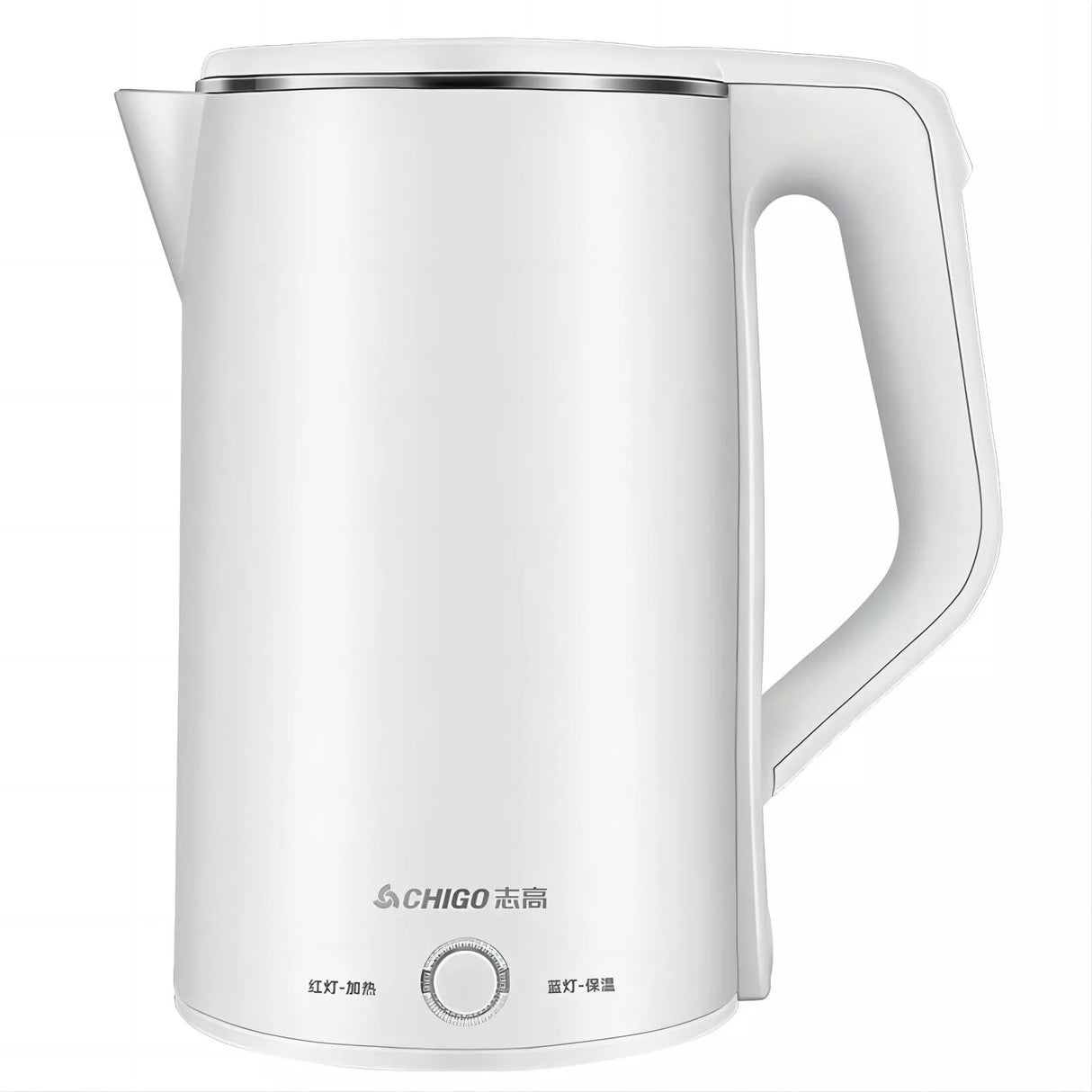 Chigo Electric Kettle For Boiling Water, 100% Stainless Steel Filter, 1.8L/1500W - White
