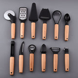 Fruit Carving Set, 13 Pieces - Beech Handle With Ps+420 Stainless Steel