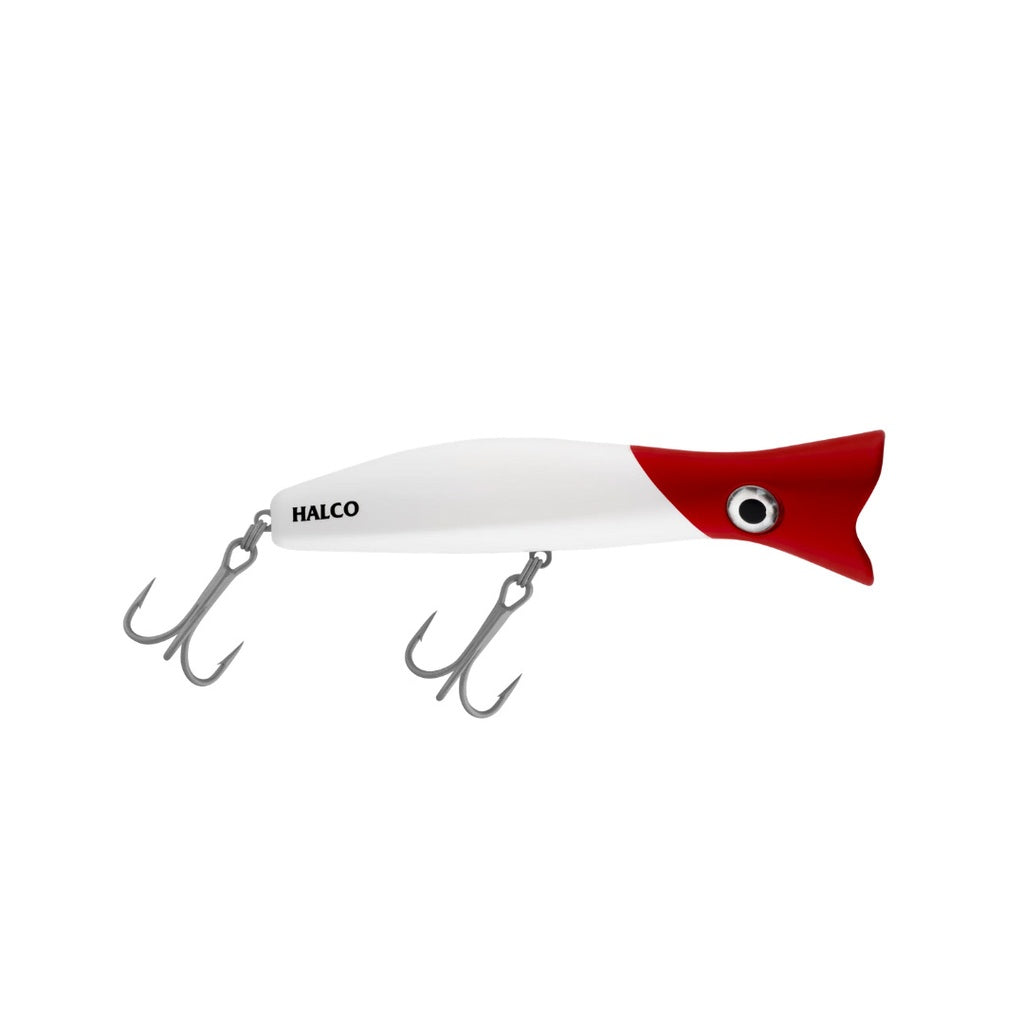 Halco Roosta Popper 160mm 75G (H53 White Redhead) (Lures Colour: H53 White Redhead)