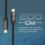 Promate 40Gbps Superspeed Usb4 Cable 200Cm