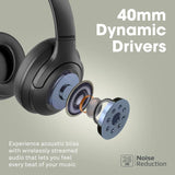 Promate Anc High-Fidelity Stereo Wireless Headphones, Black