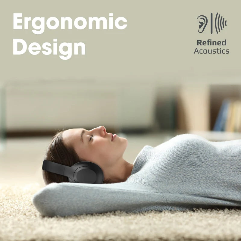 Promate Anc High-Fidelity Stereo Wireless Headphones, Black