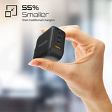 Promate 100W Power Delivery GaNFast Charger with Quick Charge 3.0, Black