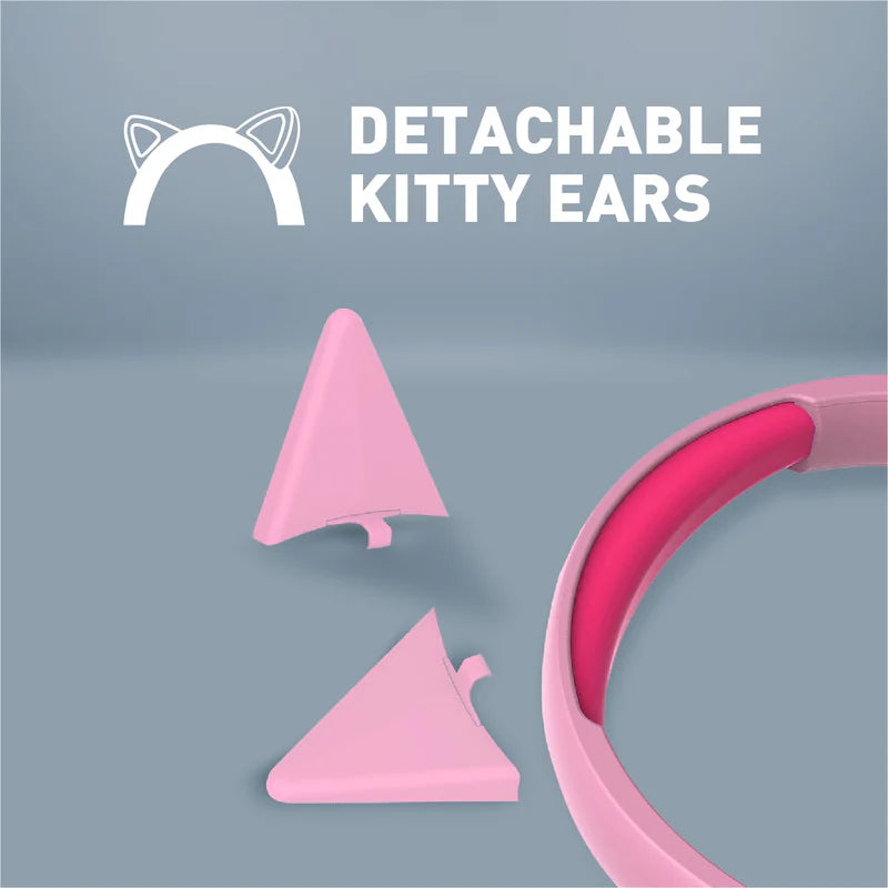 Promate Hd Stereo Kidsafe Wired Headset, Bubblegum