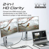 Promate 4K@60Hz Hdmi® Splitter Cable With Dual Hdmi® Ports 100Cm