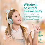 Promate Kidsafe Kawaii Style Wireless Kids Headset, Aqua Panda
