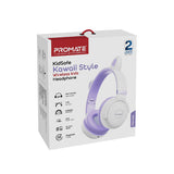 Promate Kidsafe Kawaii Style Wireless Kids Headset, Lilac