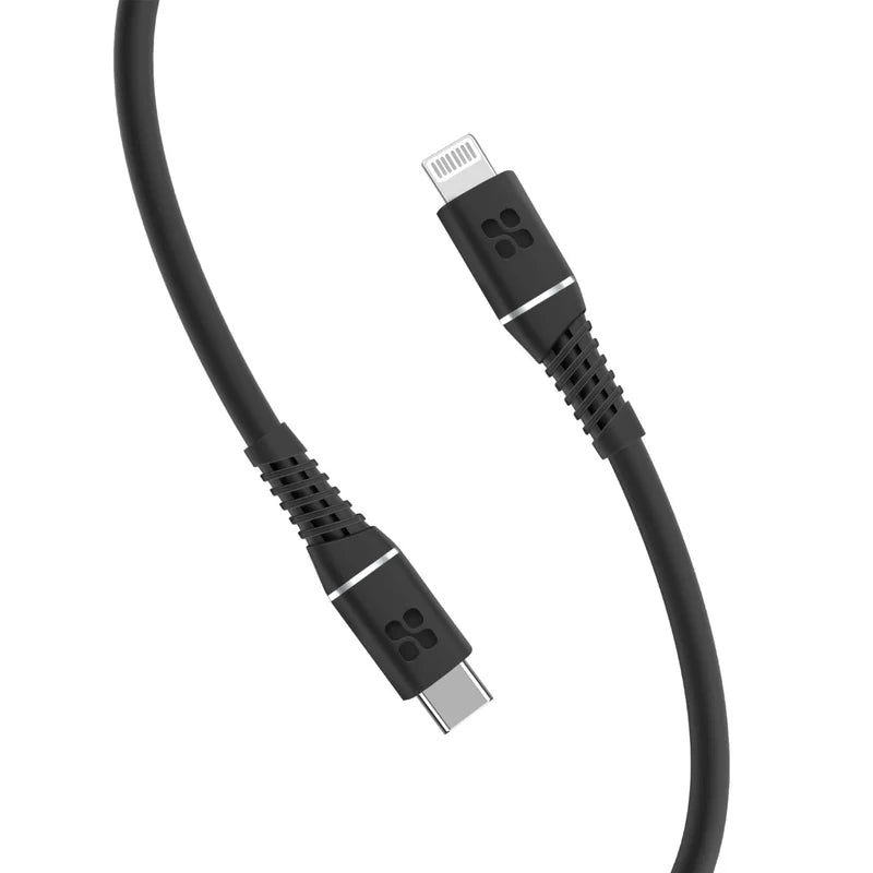 Promate 20W Power Delivery Usb-C To Lightning Cable, 120Cm, Black