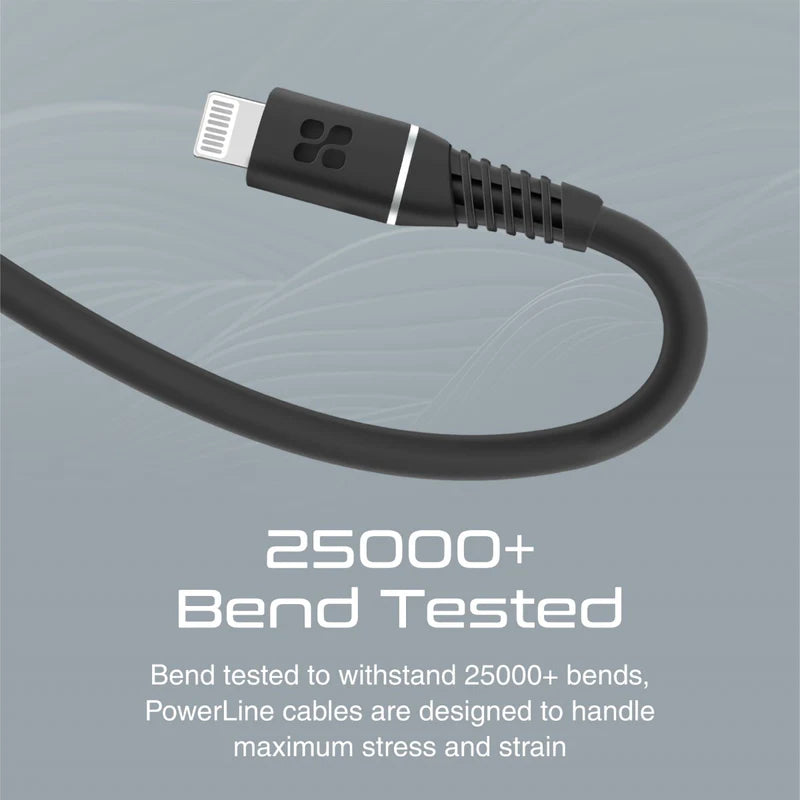 Promate 20W Power Delivery Usb-C To Lightning Cable, 120Cm, Black