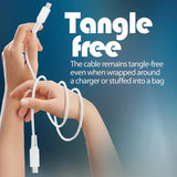 Promate 60W Power Delivery Ultra-Fast Usb-C Soft Silicon Cable, 200Cm, White