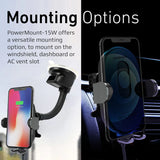 Promate 15W Smart Sensor Car Wireless Charger, Black