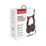 Promate Over-Ear Hi-Definition Safeaudio™ Wired Headset, Onyx