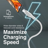 Promate Super Flexible Data and Charge Usb-C Cable 100Cm, White